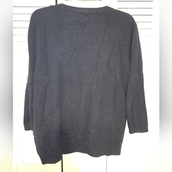 JOHNNY WAS Women's S Cashmere Split Neck Embroidered Sweater - Picture 8 of 12